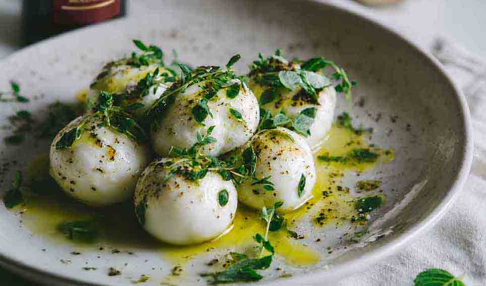 Marinierte Mozzarella