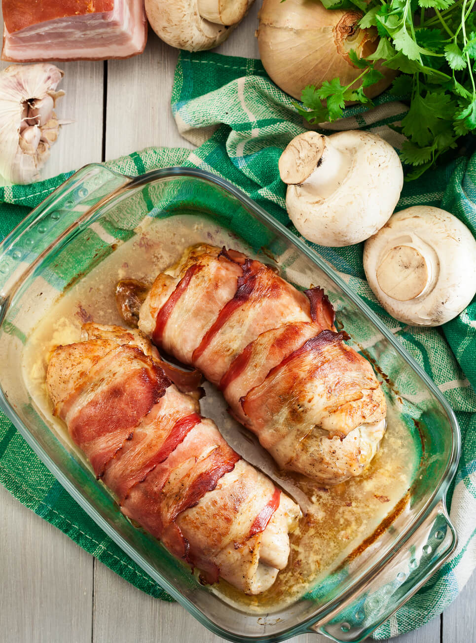 Gefüllte Hähnchenbrust mit Pesto und Ricotta