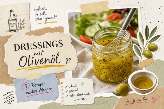 Dressing mit Olivenöl: 5 einfache & leckere Rezepte