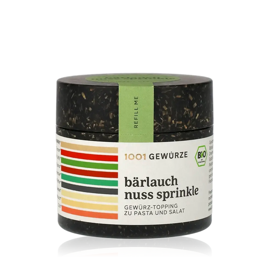 Dose mit Bärlauch Nuss Sprinkle von 1001 Gewürze.