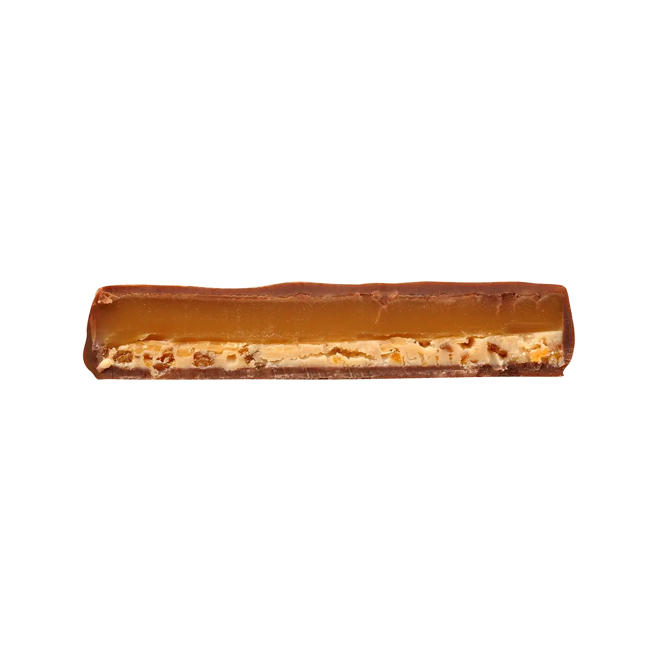 Butterkaramell-Schnitt mit Schichten.