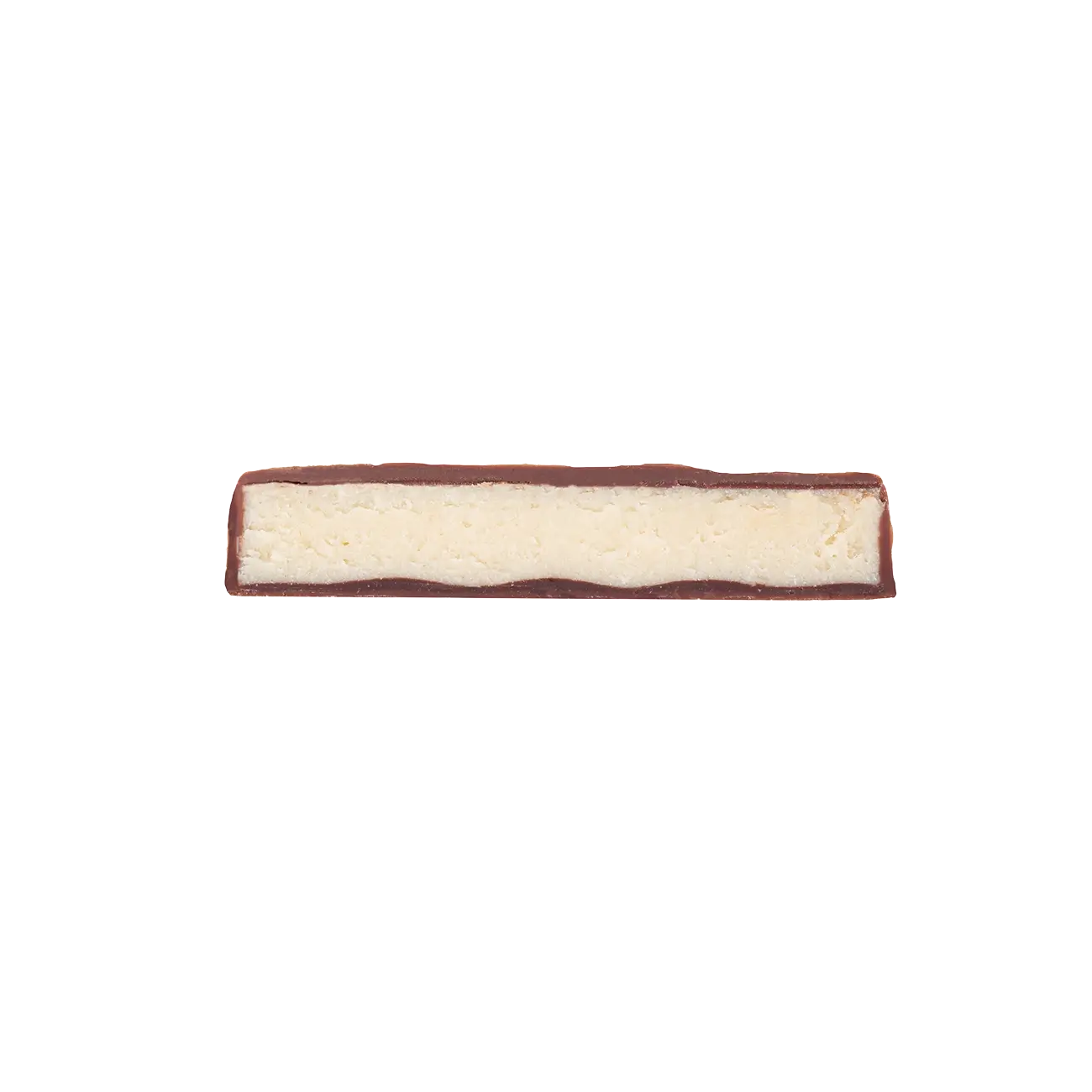 Querschnitt einer Praline mit Füllung.