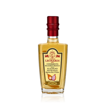Acetaia Leonardi Condimento Bianco mit Schalotten Flasche.