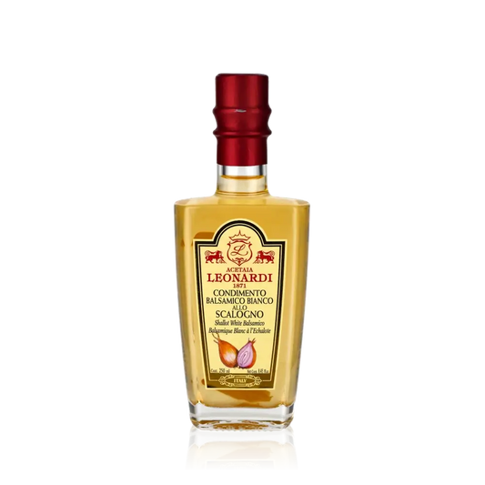 Acetaia Leonardi Condimento Bianco mit Schalotten Flasche.