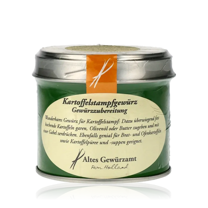 Kartoffelstampfgewürz von Altes Gewürzamt, kreiert von Ingo Holland. Gewürzmischung für Kartoffeln aller Art.