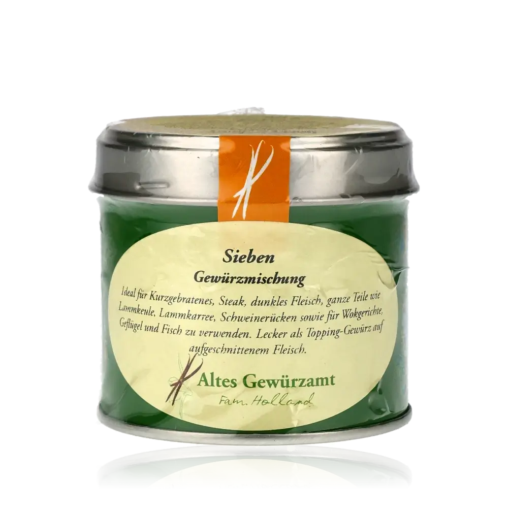 Sieben, Altes Gewürzamt, grüne Dose