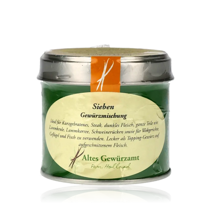 Sieben, Altes Gewürzamt, grüne Dose