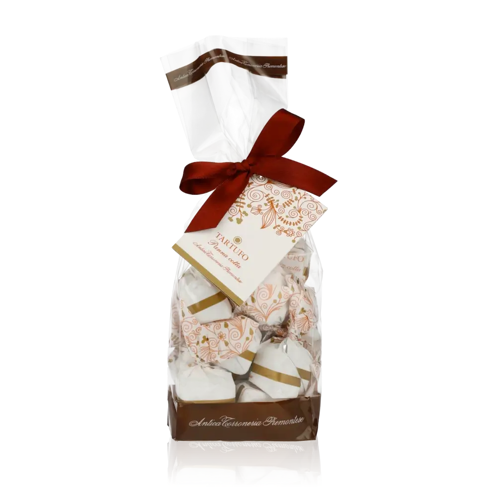 Feinkostbeutel mit Tartufi Panna Cotta von Antica Torroneria.