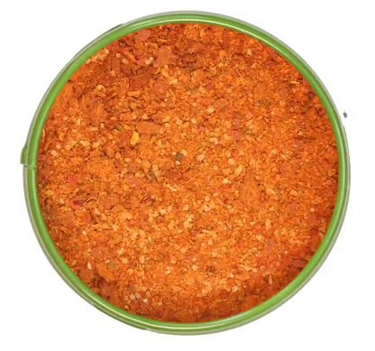 Altes Gewürzamt Blick auf die offene Gewürz-Dose mit BBQ Chicken Gewürz