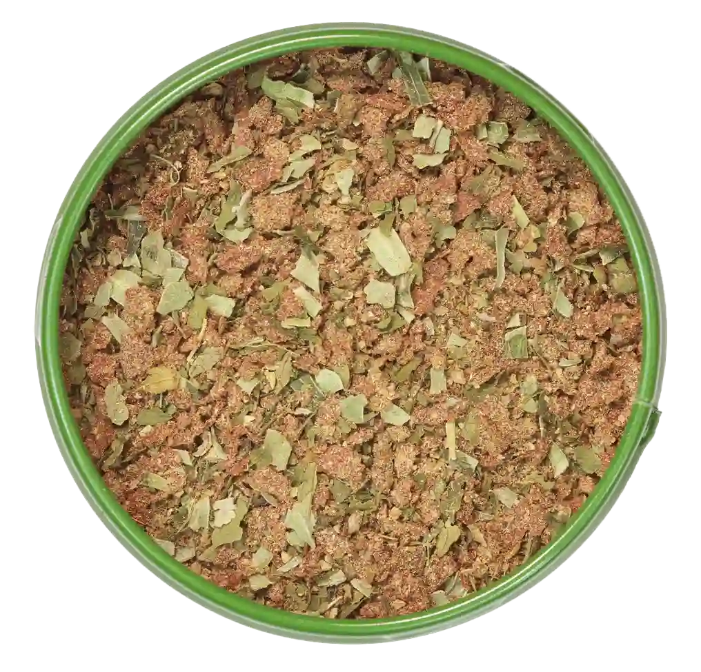 Altes Gewürzamt Blick auf die offene Gewürz-Dose mit BBQ Fisch Gewürz