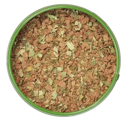 Altes Gewürzamt Blick auf die offene Gewürz-Dose mit BBQ Fisch Gewürz