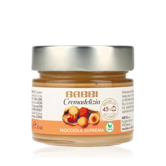 Glas mit Haselnusscreme von Babbi.