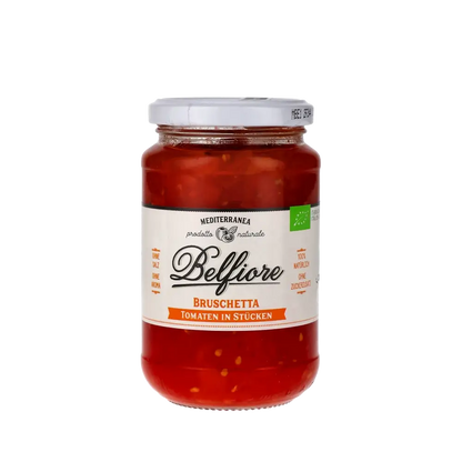 Belfiore Bruschetta Tomaten in Stücken Glas.