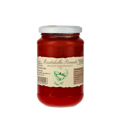 Rustichella Piccante Tomatensauce im Glas, 335ml.