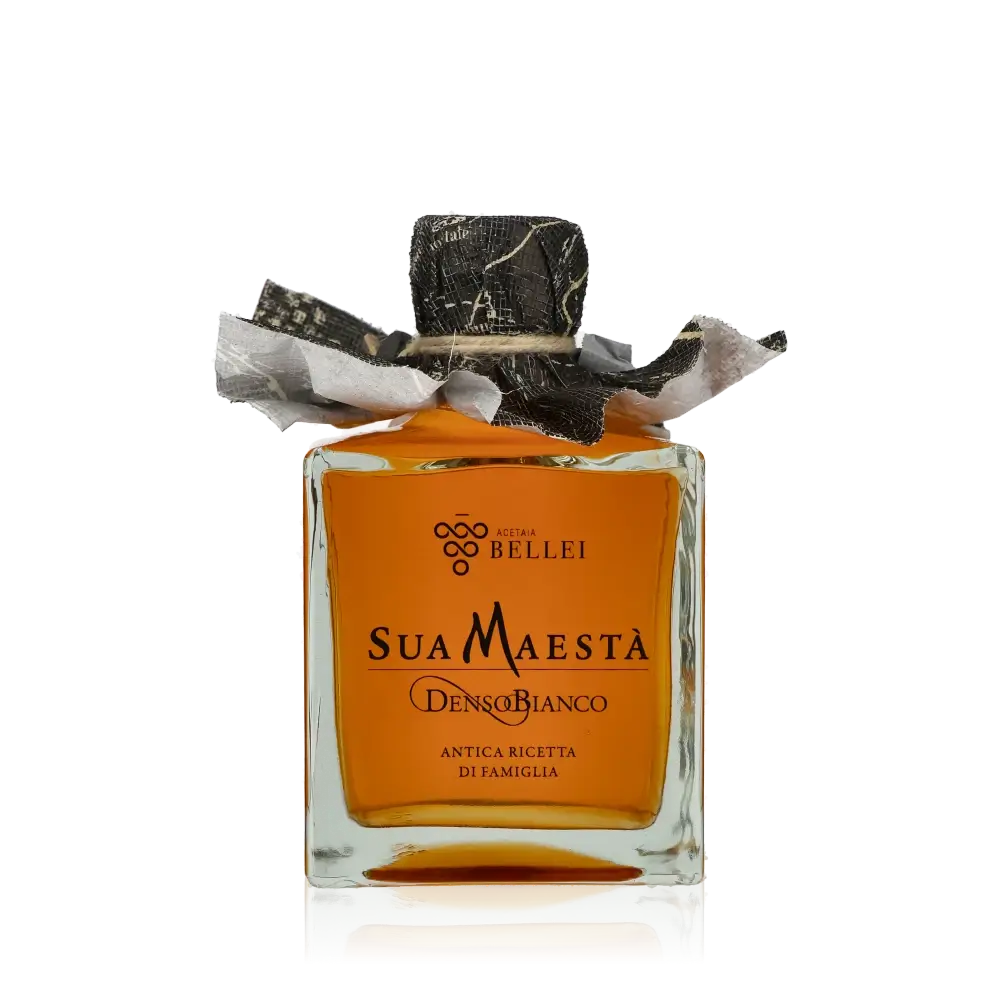 Flasche Bellei Sua Maestà Denso Bianco Balsamico Essig.