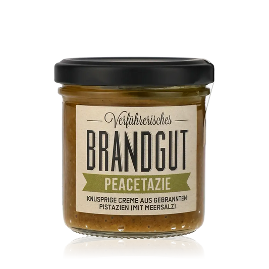 Brandgut Peacetazie Pistazien-Brotaufstrich im Glas.