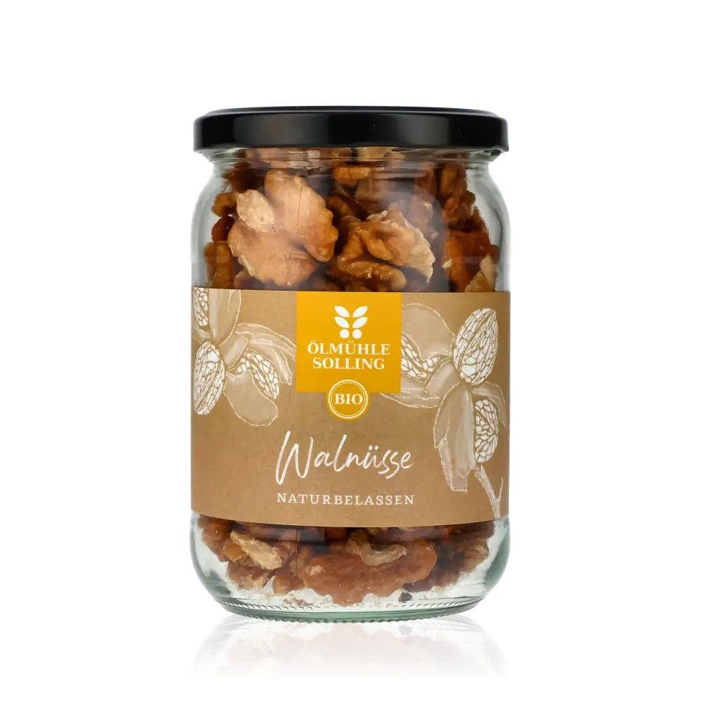 Ölmühle Solling Walnüsse im Glas, naturbelassen, 230g.