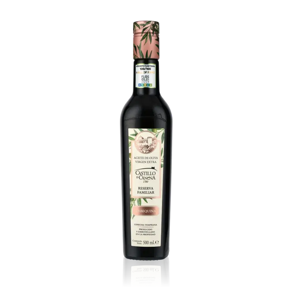 Flasche Castillo de Canena Arbequina Reserva Familiar Olivenöl.