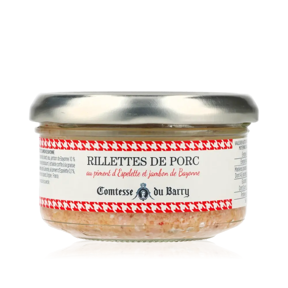 Feinkostglas Comtesse du Barry Rillettes de Porc.