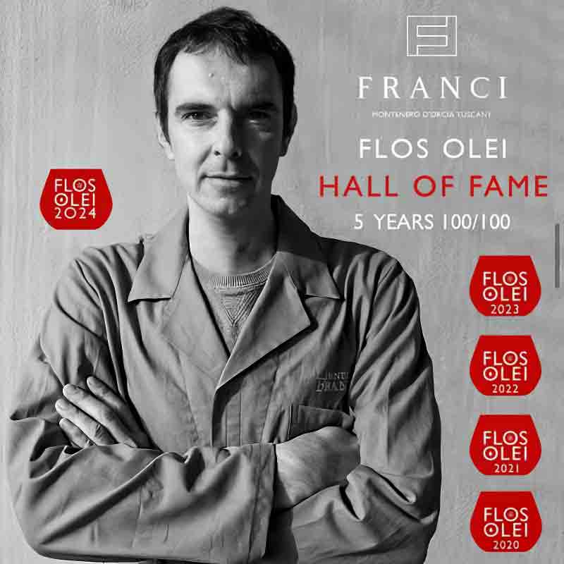 Mann mit Flos Olei Auszeichnungen.