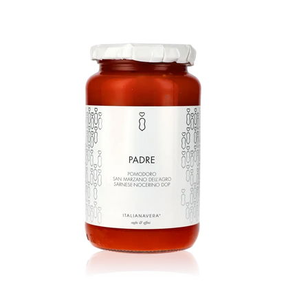 Padre - San Marzano dell'Agro Sarnese Nocerino DOP von Italianavera im Glas. Sonnengereifte Tomaten aus Italien