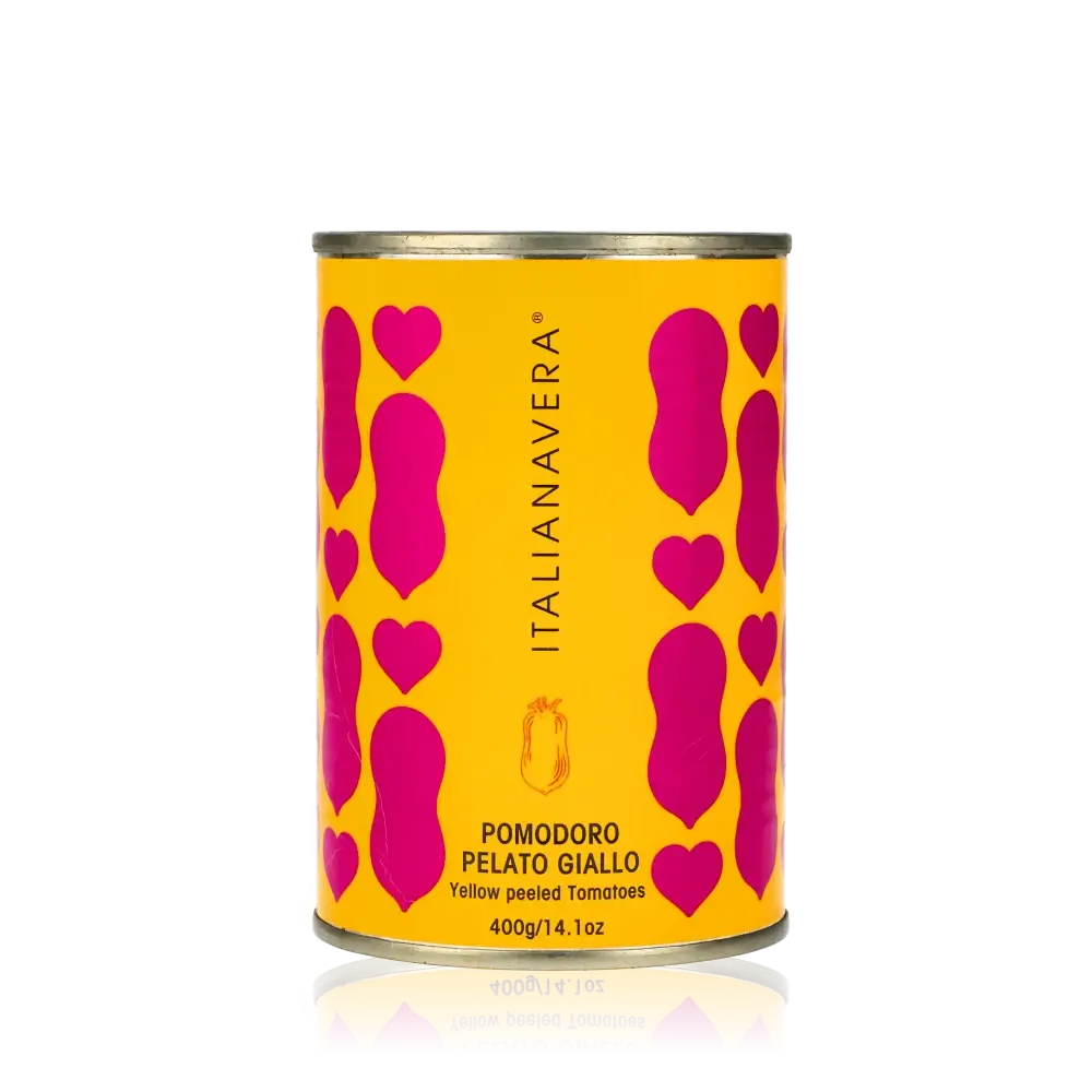 Italianavera Pomodoro Perlato Giallo geschälte gele Tomaten Dose