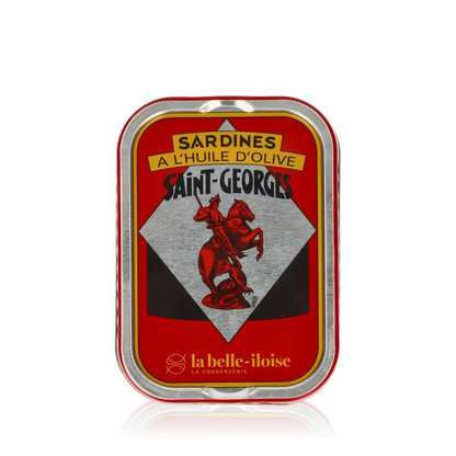 La belle-iloise Sardinen in Olivenöl, rote Verpackung.