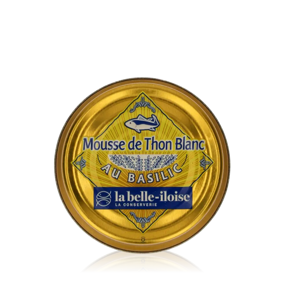 La Belle-Iloise Thunfischmousse mit Basilikum in Dose.