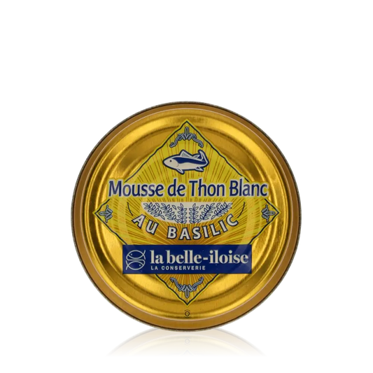 La Belle-Iloise Thunfischmousse mit Basilikum in Dose.