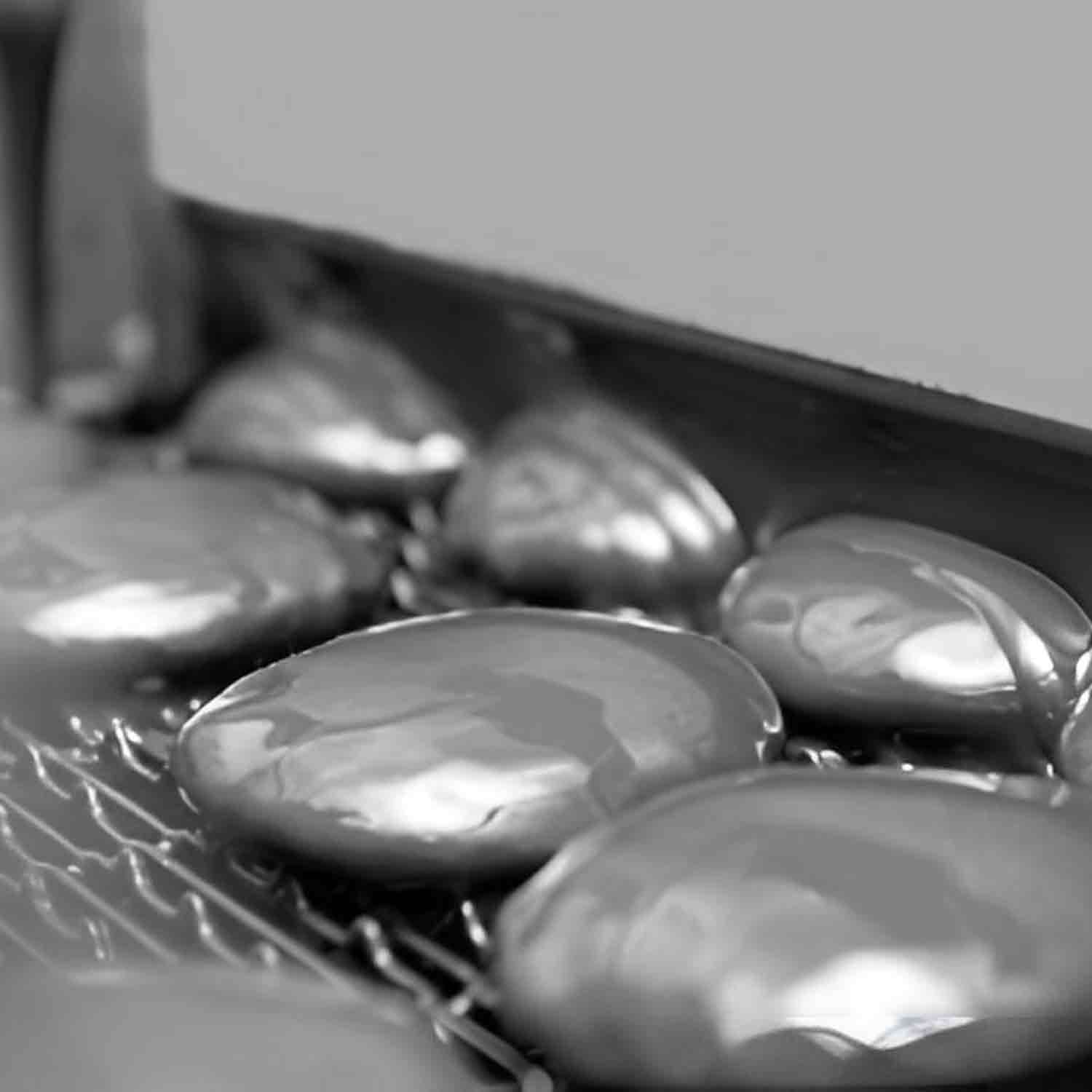 Produktion von glasierten Lebkuchen.