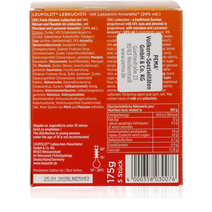 Premium Lebkuchen - Amaretto - Leupoldt