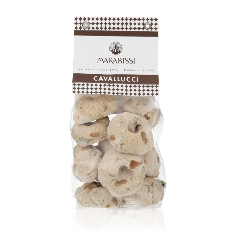 Marabissi Cavallucci Gebäck in transparenter Verpackung.
