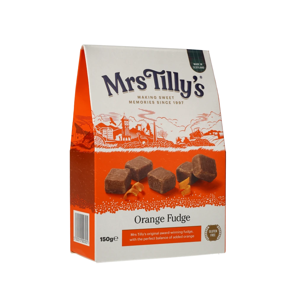 Verpackung von Orange Fudge.