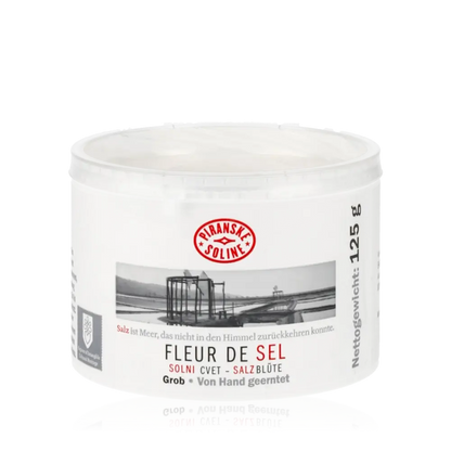 Piranske Soline Fleur de Sel Salz 125g Verpackung.