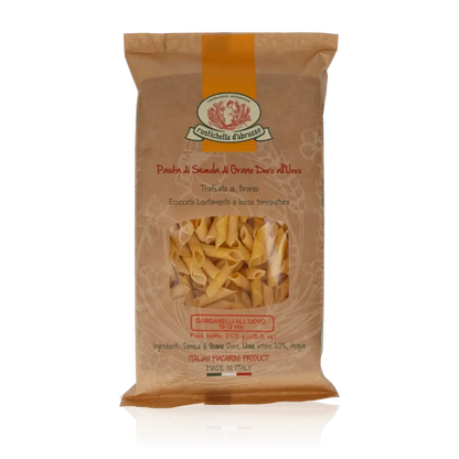 Feinkost: Rustichella d'Abruzzo Garganelli all'uovo Pasta-Packung.