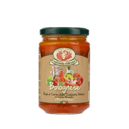 Feinkostglas mit Rustichella d'Abruzzo Ragu Bolognese Sauce.