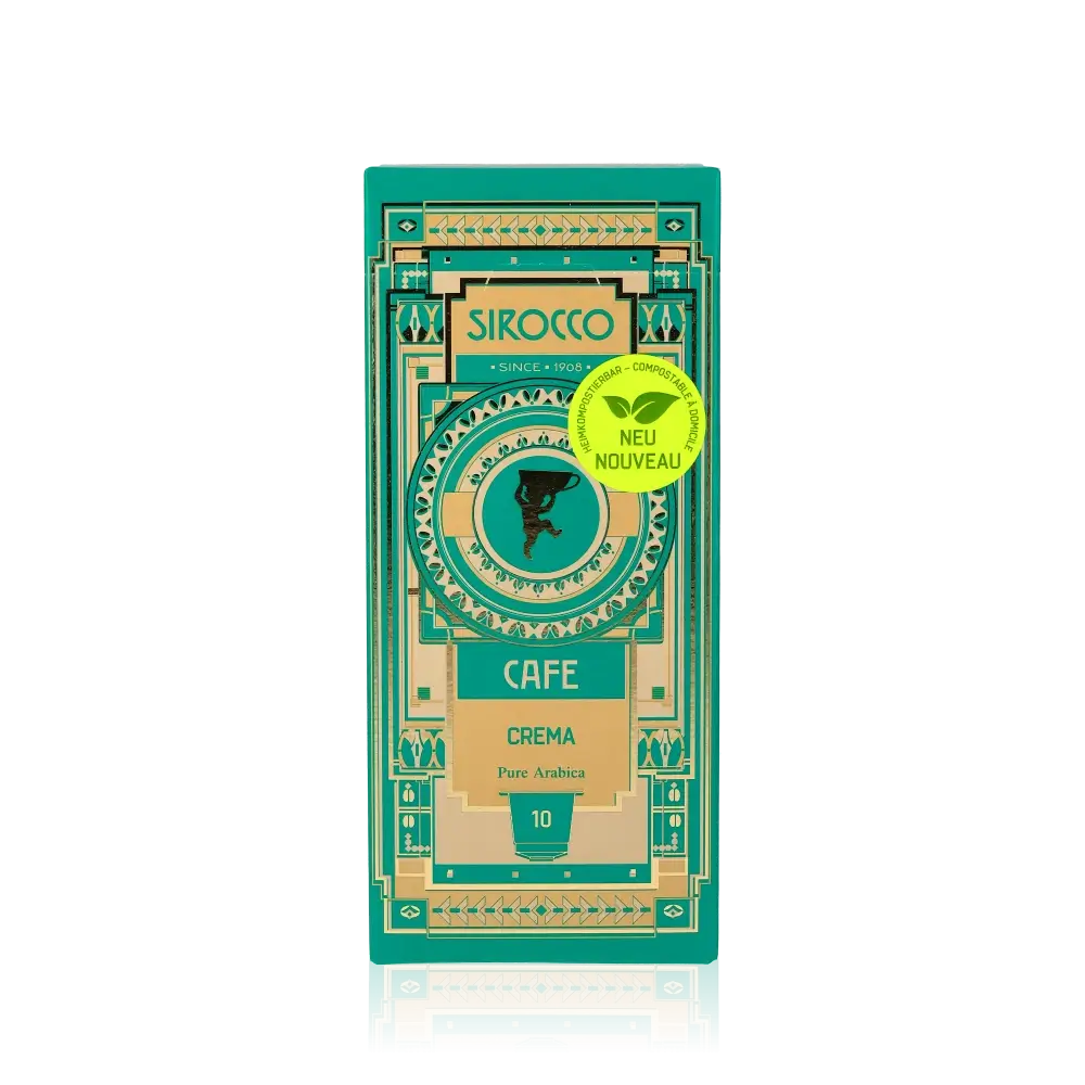 Cafe Crema von Sirocco, 10 Kapseln a 5g