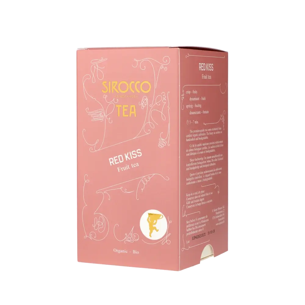 Sirocco Red Kiss Bio Tee Verpackung, Früchtetee.