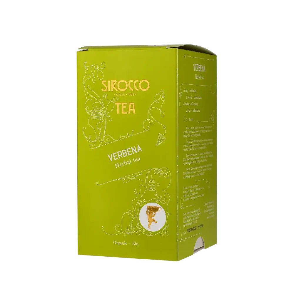 Sirocco Verbena Bio Tee Verpackung, grün, 40g.