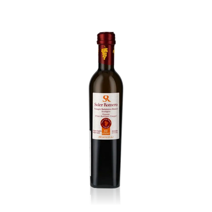 Flasche Soler Romero weißer Balsamico Essig 250ml.