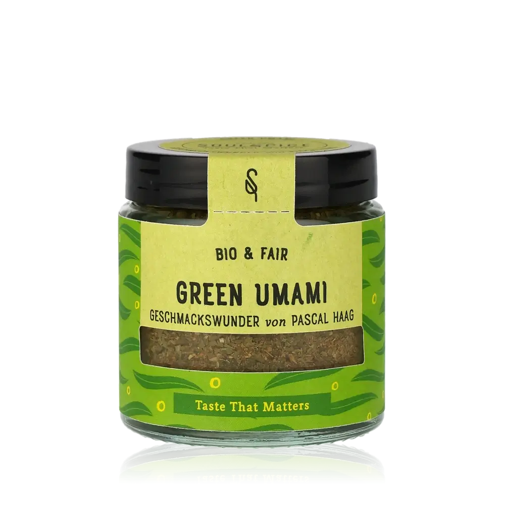 Gewürzglas Green Umami von Pascal Haag, Bio und Fair.