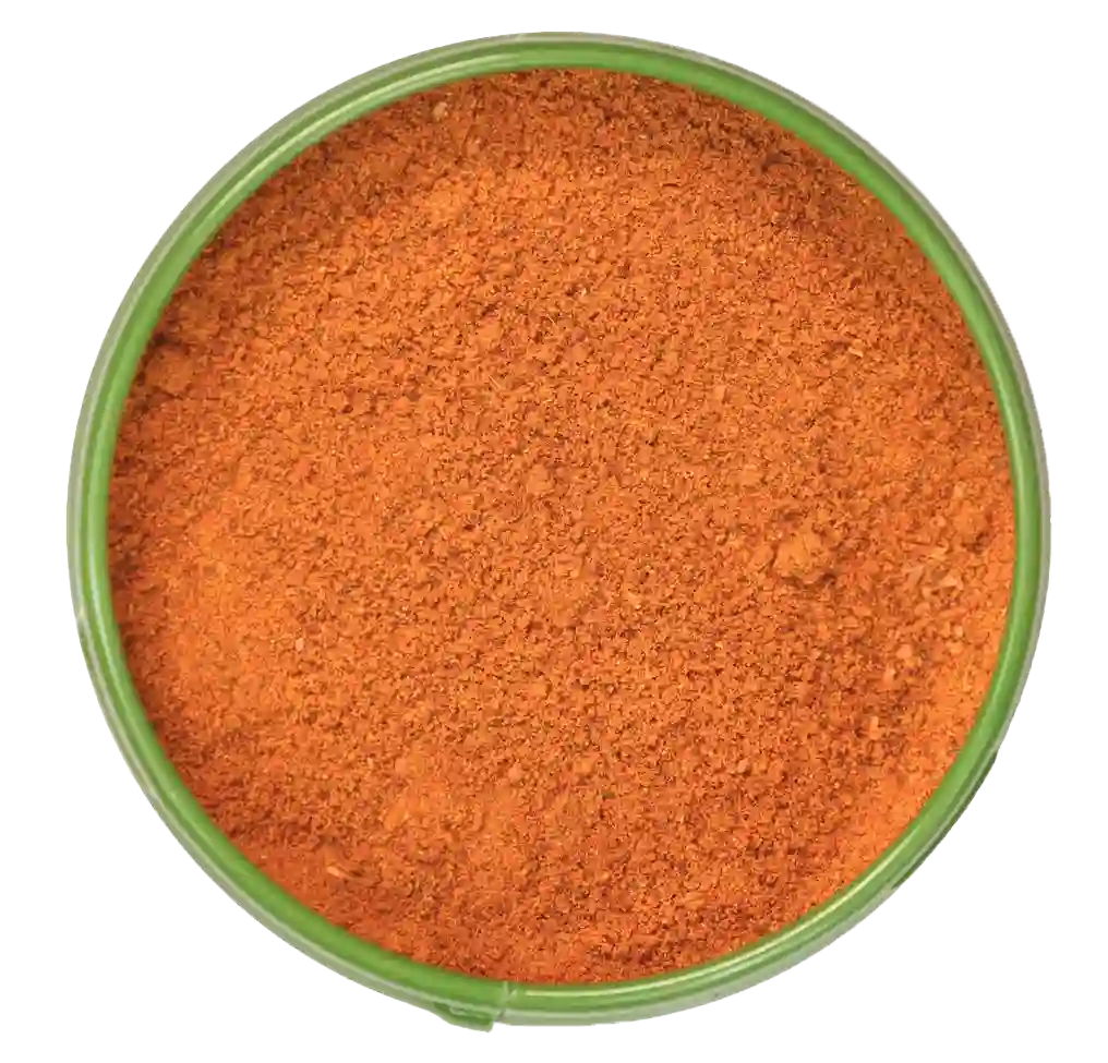 Altes Gewürzamt Blick auf die offene Gewürz-Dose mit Tandoori Masala