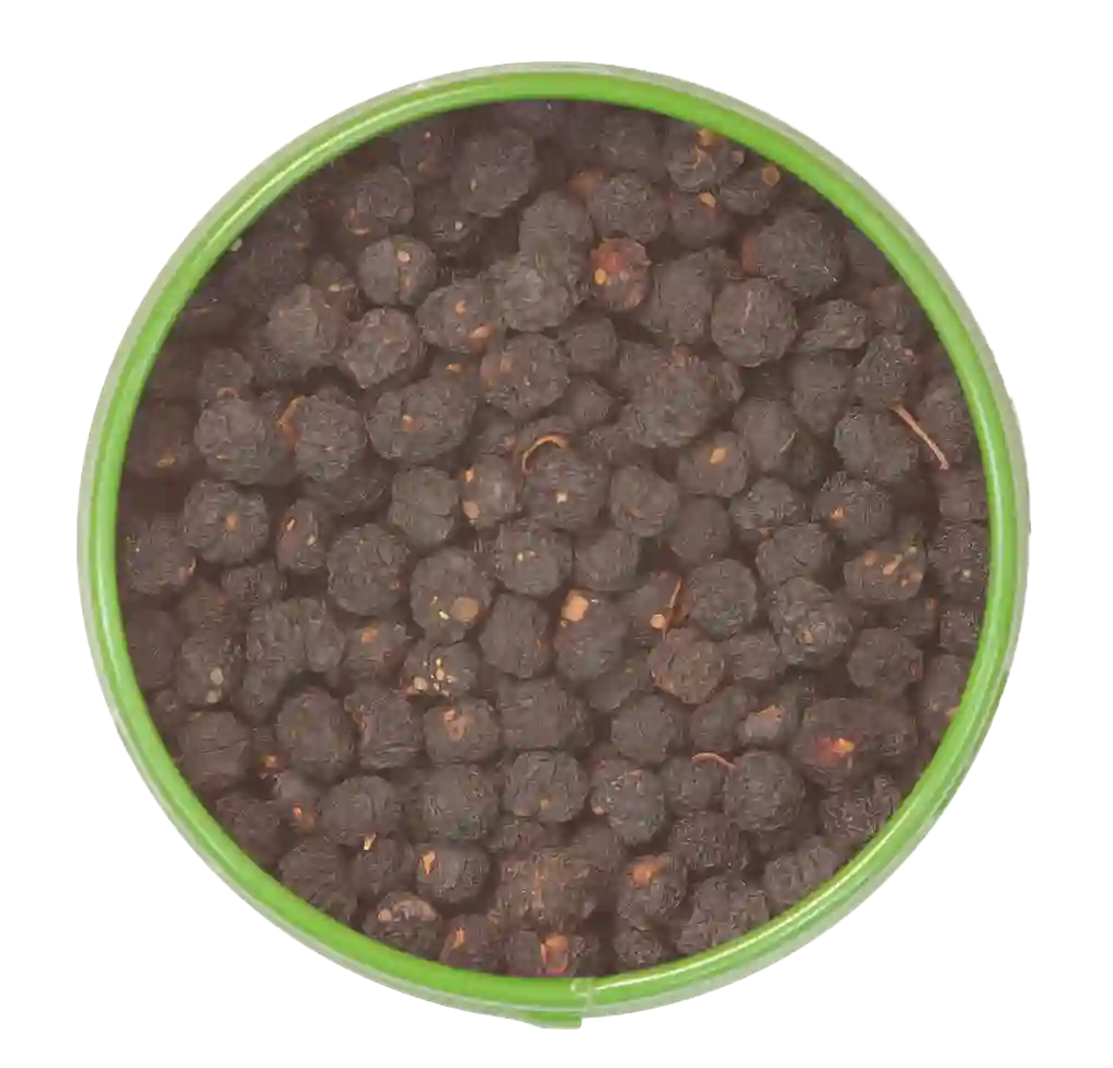 Blick auf die offene Gewürz-Dose mit Tasmanischem Pfeffer