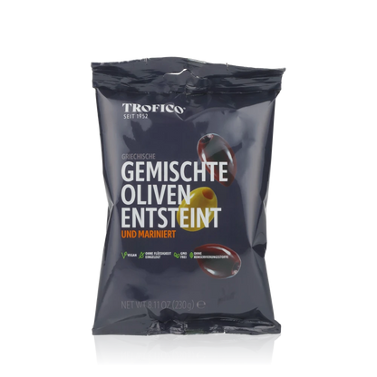 Gemischte Oliven entsteint mariniert 230g