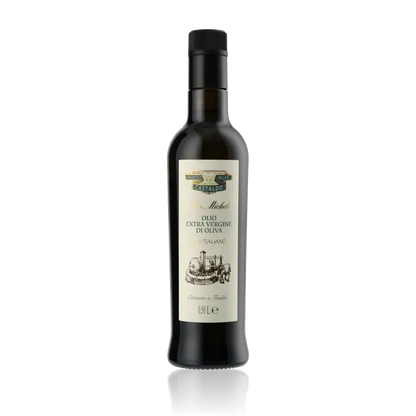 Frantoio Olive Castaldo - San Michele Olivenöl in dunkler Glasflasche, 500 ml. Leicht-fruchtiges natives Olivenöl