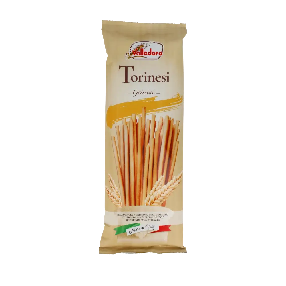Valledoro Torinesi Grissini in Verpackung, italienisches Gebäck.
