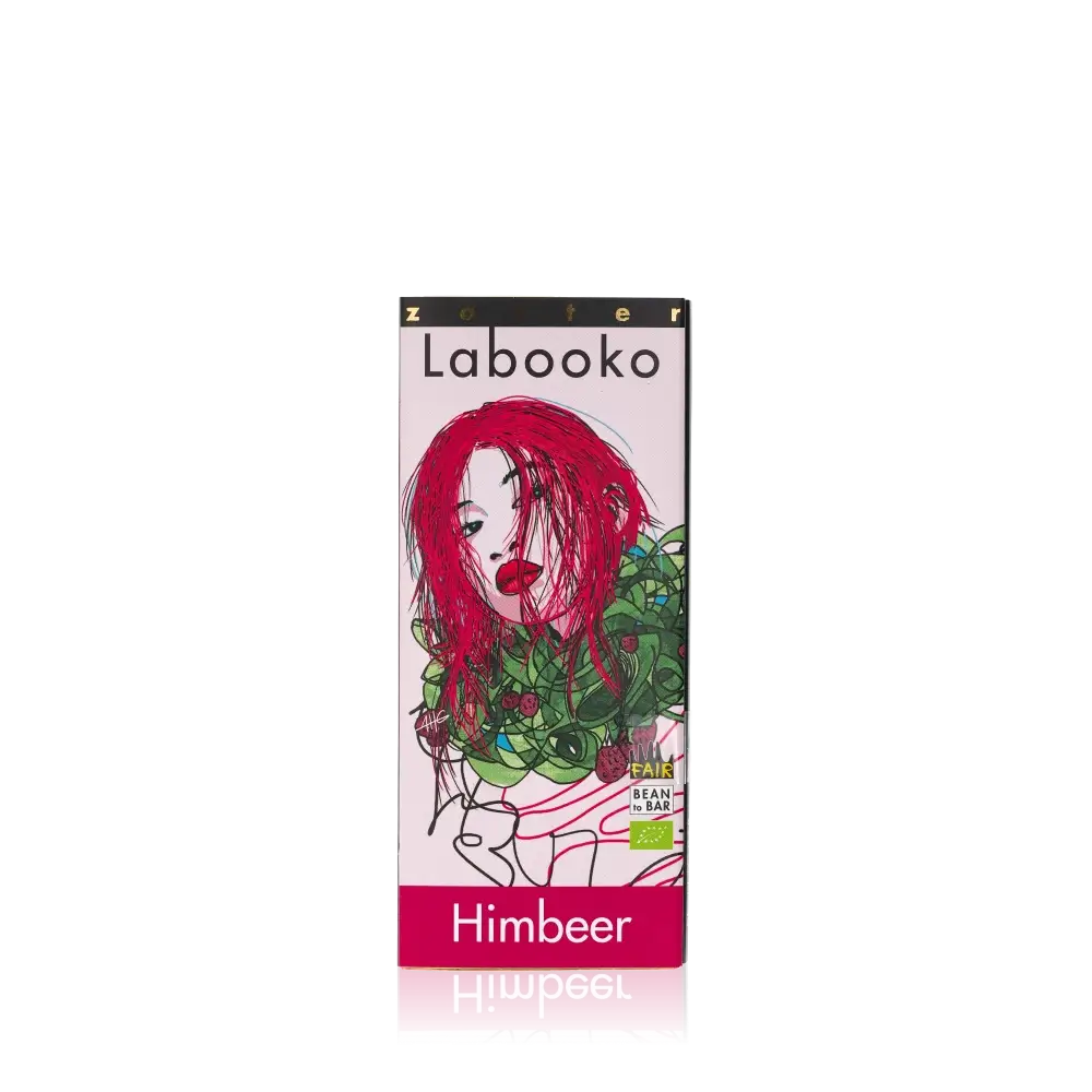 Labooko Himbeer von Zotter - Handgeschöpfte Schokolade, BIO, 70 g Tafel