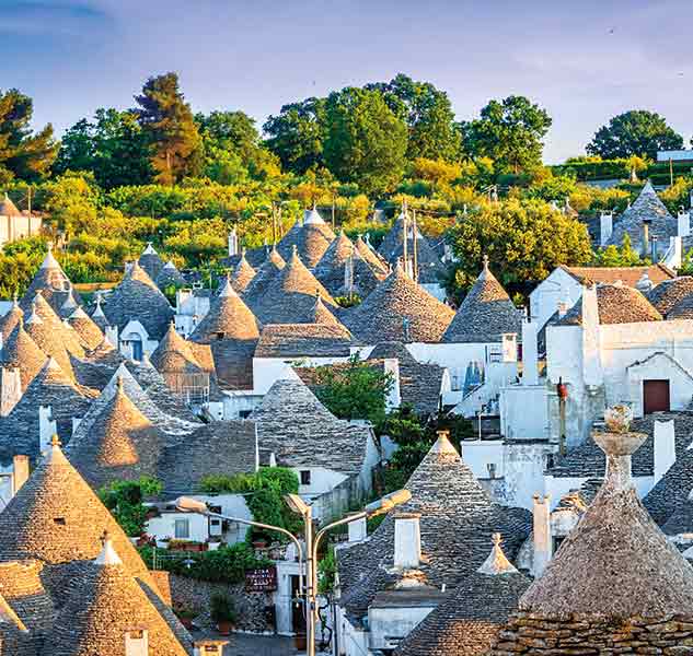 Trulli-Häuser in Apulien, Italien.