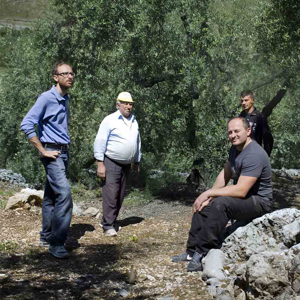 Die Familie di Russo im eigenen Olivenhain.