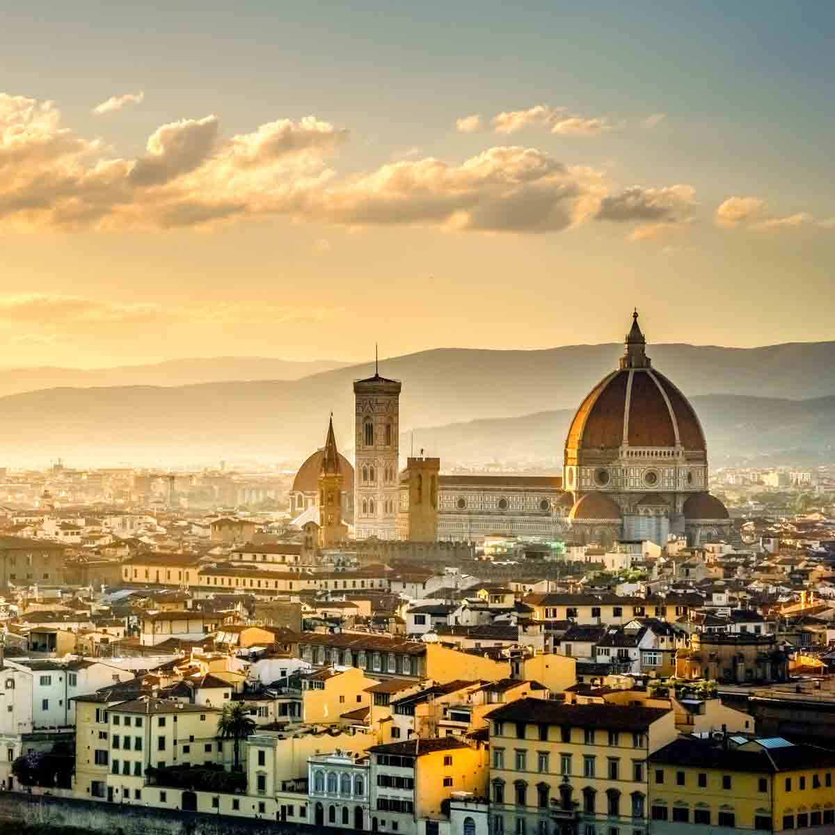 Florenz bei Sonnenuntergang, Toskana.